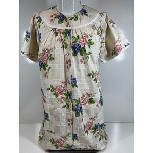 Basic Editions Intimates‎ Vintage Womens Floral Nightgown Prairie Peasant Size M